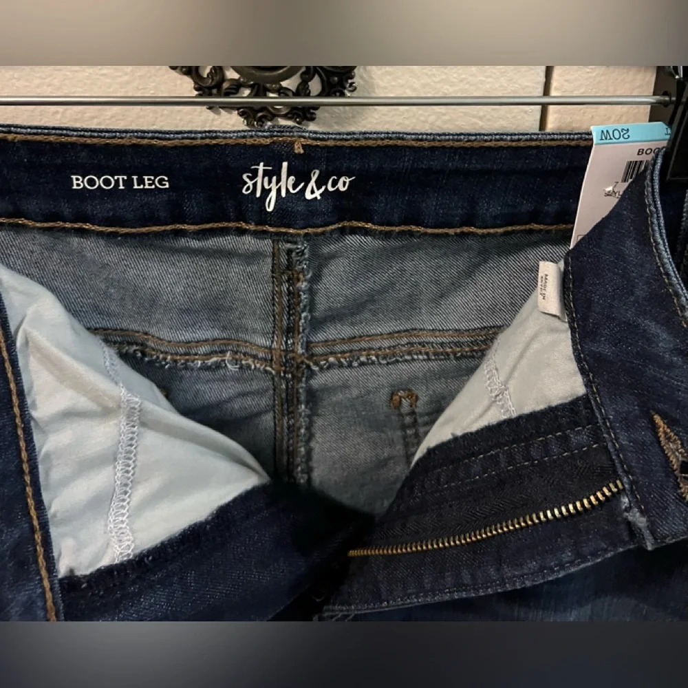 🆕 Style & Co Blue Boot Cut Denim Jeans (Size 20 W) - Picture 5 of 11